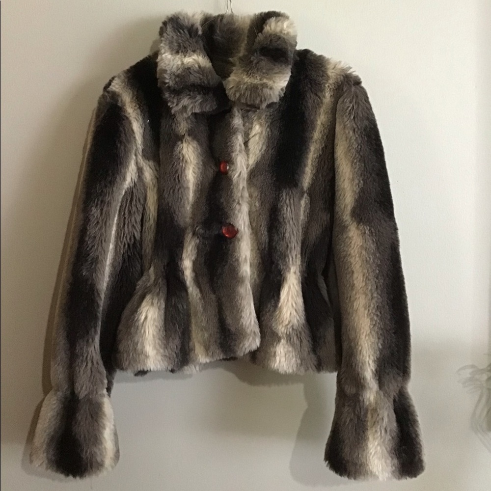 KC collection faux fur winter child coat size XL